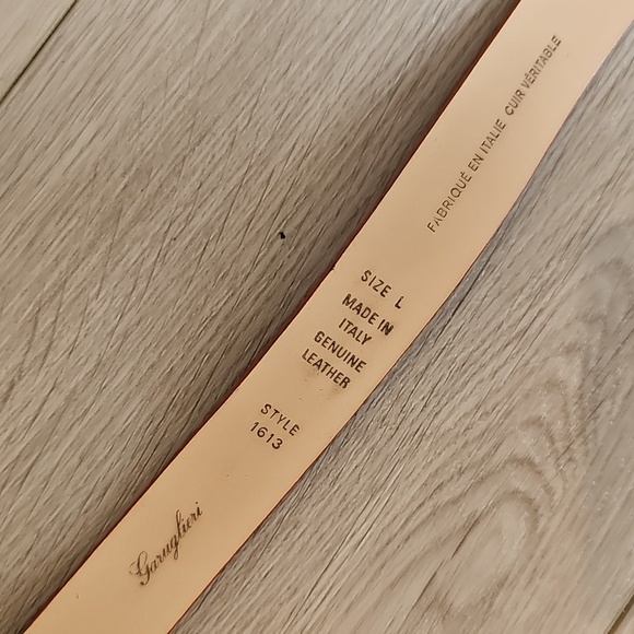 Garuglieri Italian Genuine Leather Belt With A Bamboo Belt Buckle, Size Large - Picture 5 of 11